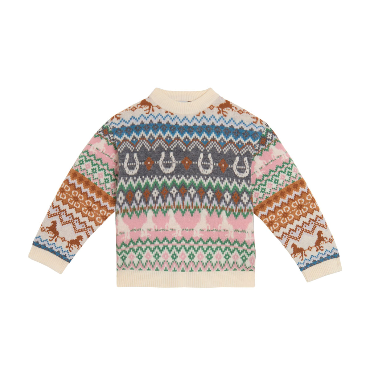 KNITTED SWEATER WITH HORSES