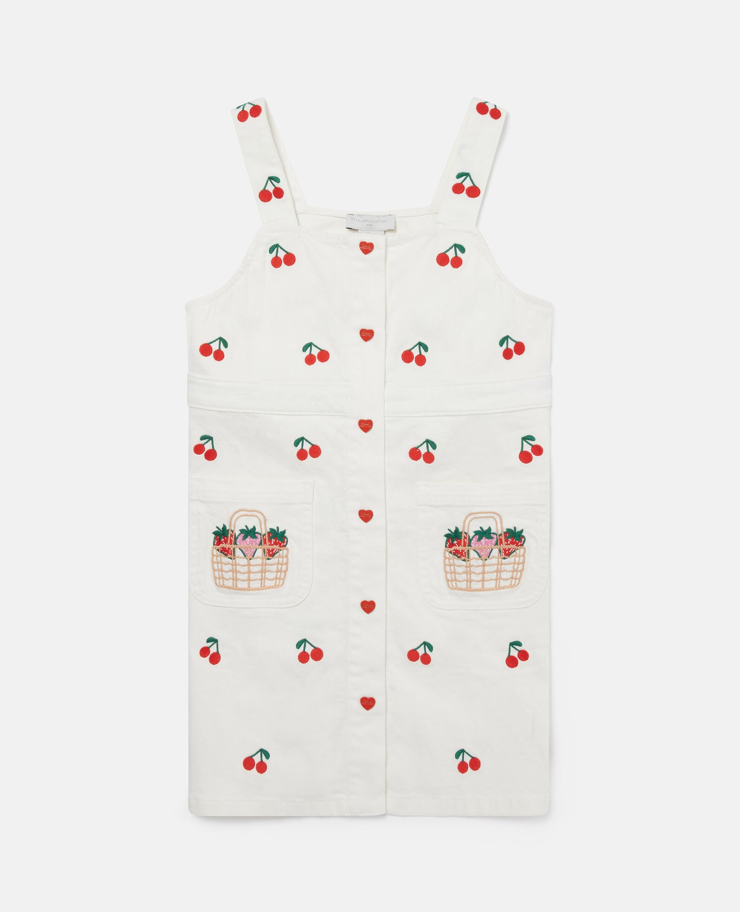 DENIM DRESS WITH CHERRIES