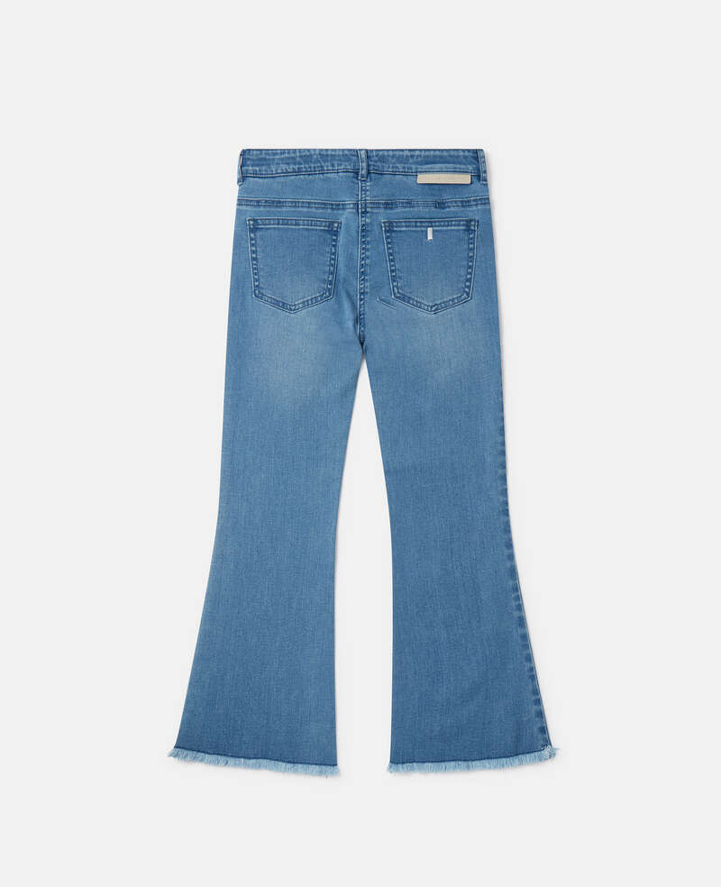 DENIM PANTS WITH FRILLS