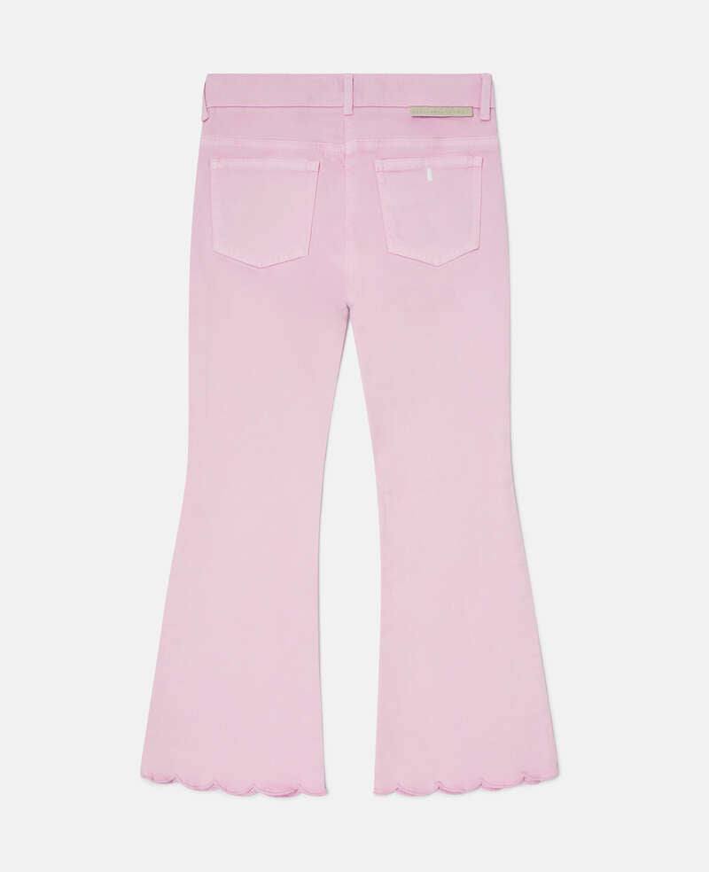 SCALLOPED DENIM PANTS