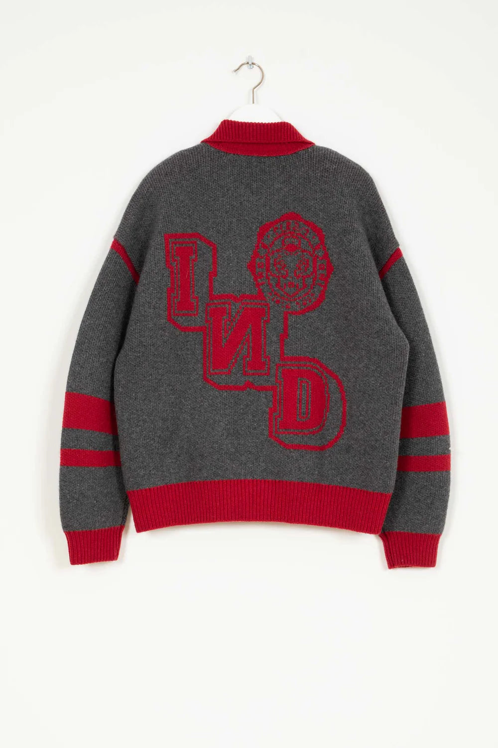 KNIT CARDIGAN BASEBALL JACKET