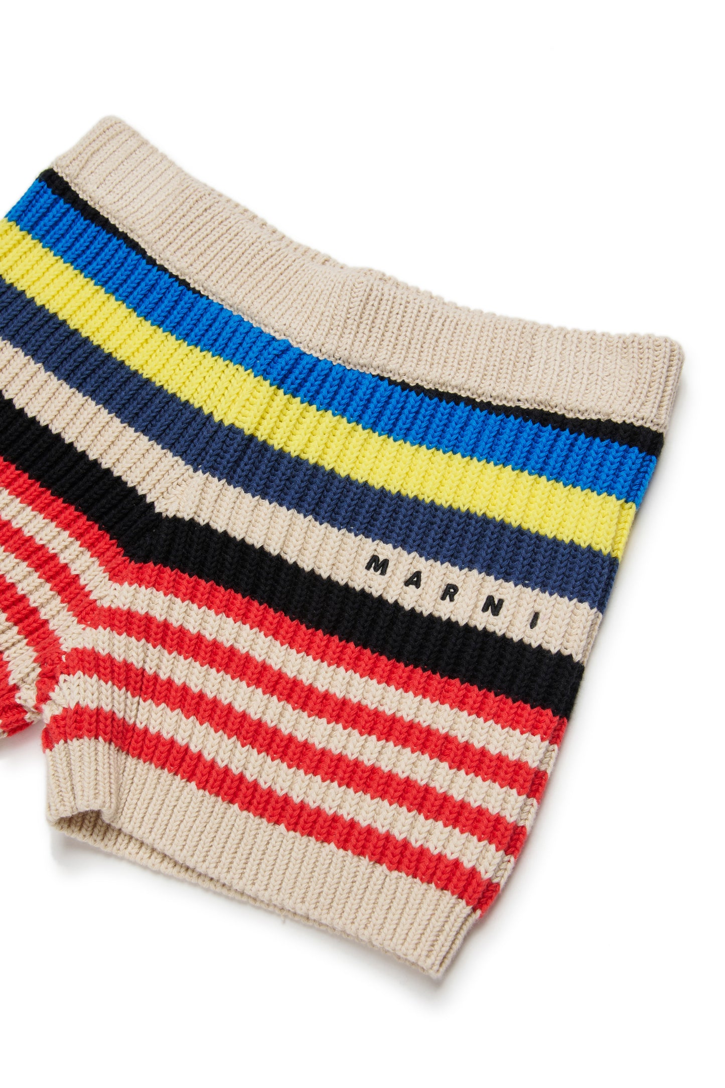 KNITTED STRIPED SHORTS