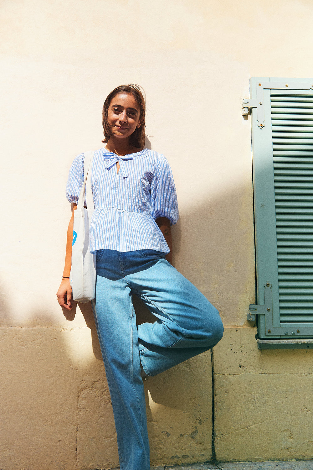 SHORT SLEEVED COTTON TOP