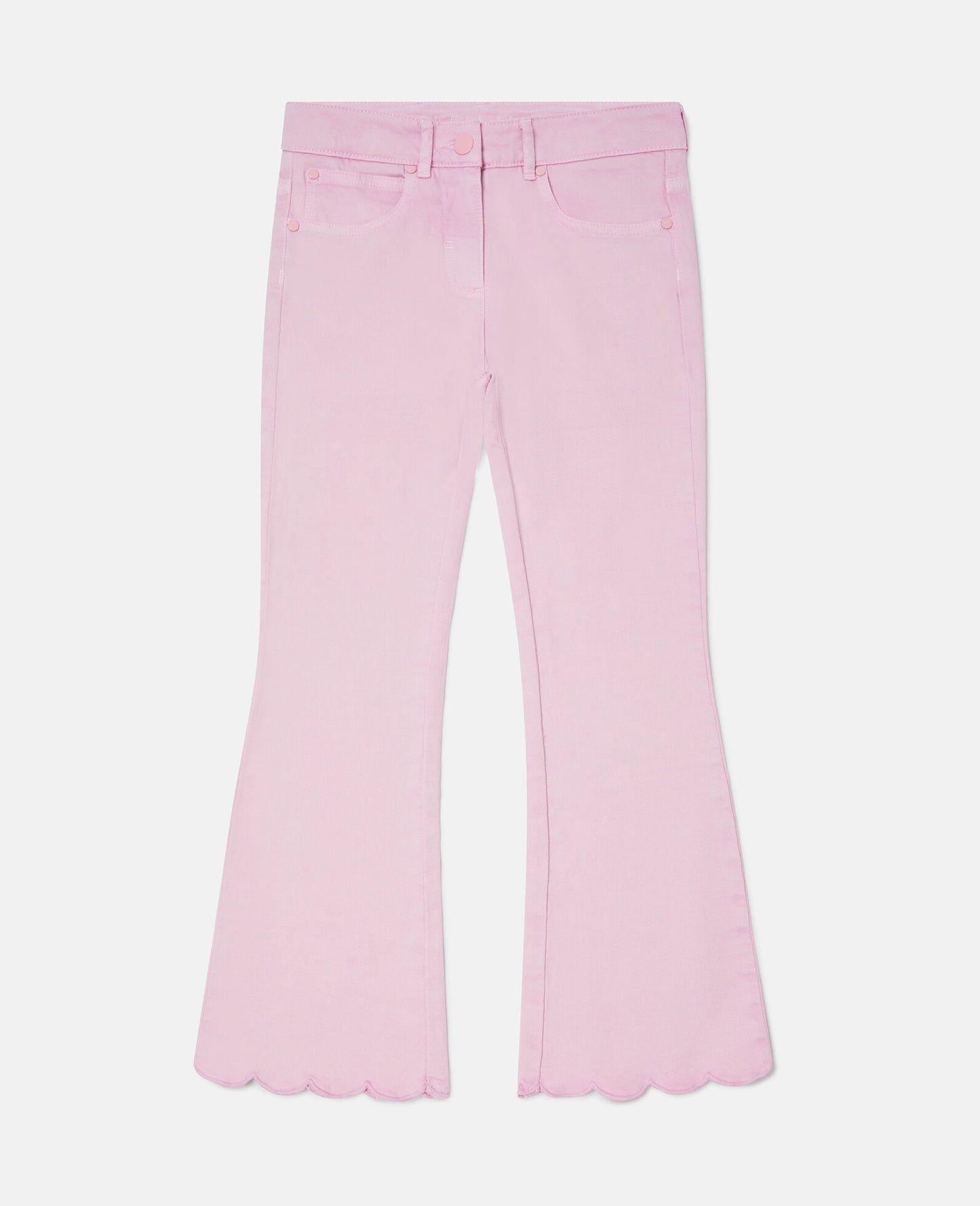 SCALLOPED DENIM PANTS