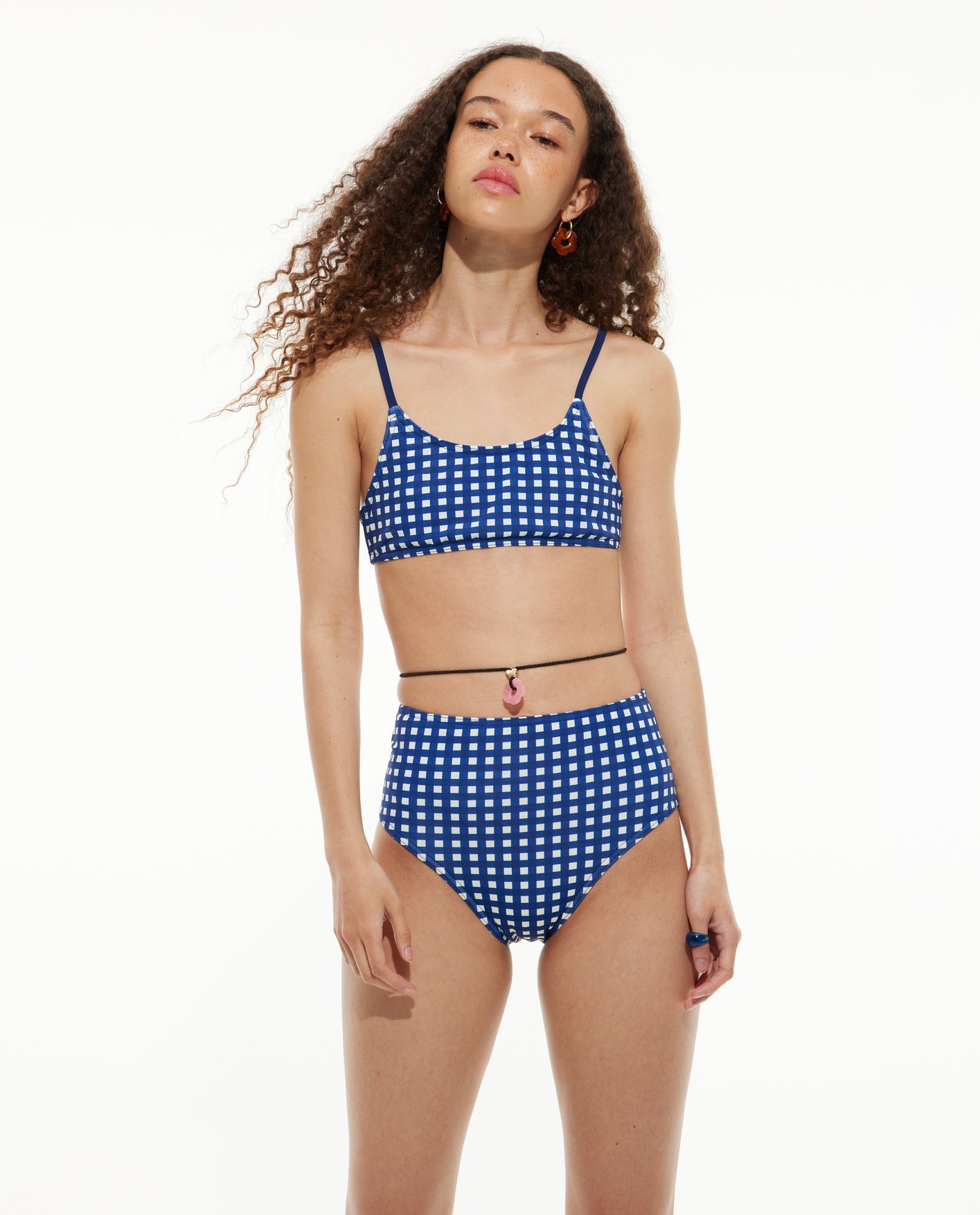 PRINTED CHECK BIKINI