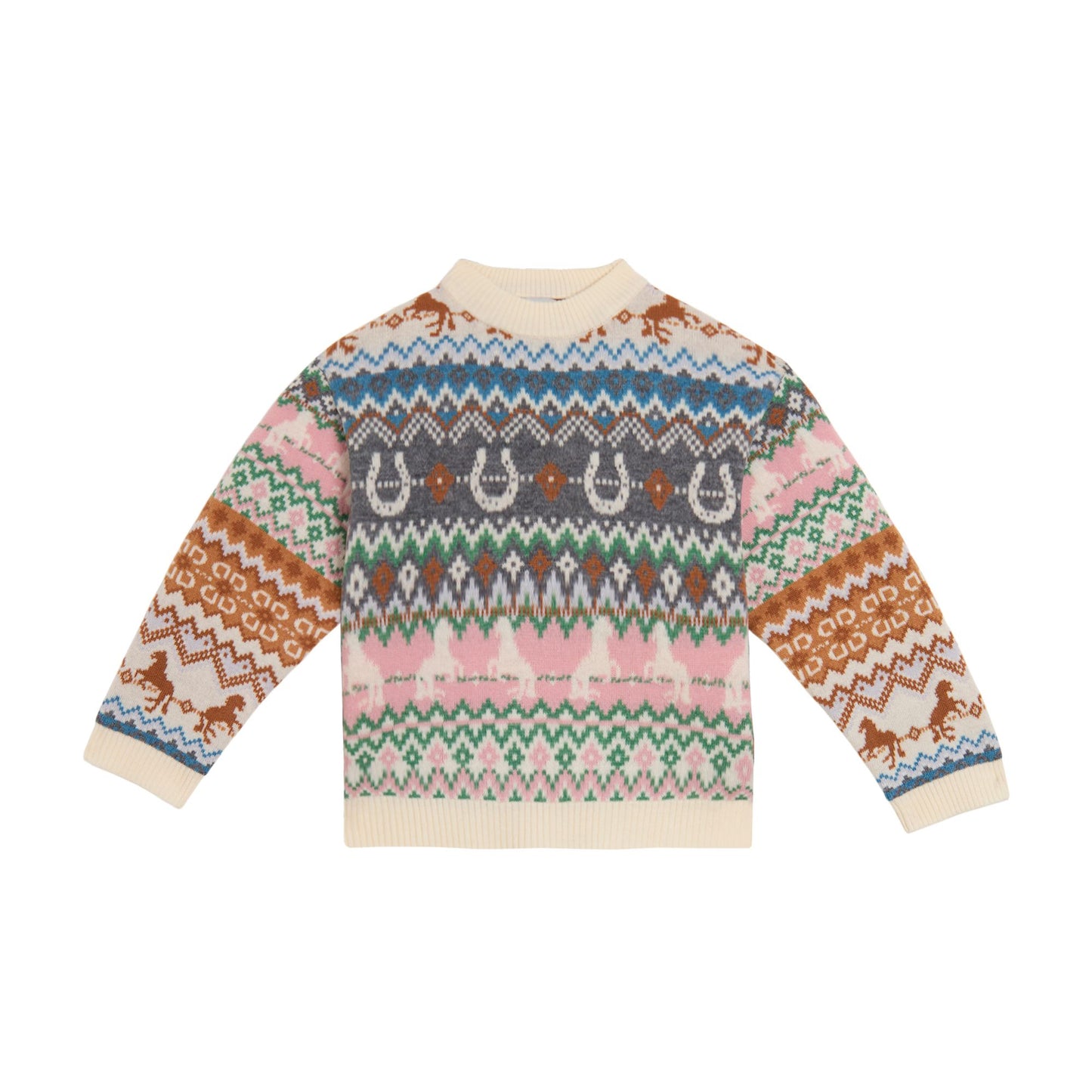 KNITTED SWEATER WITH HORSES
