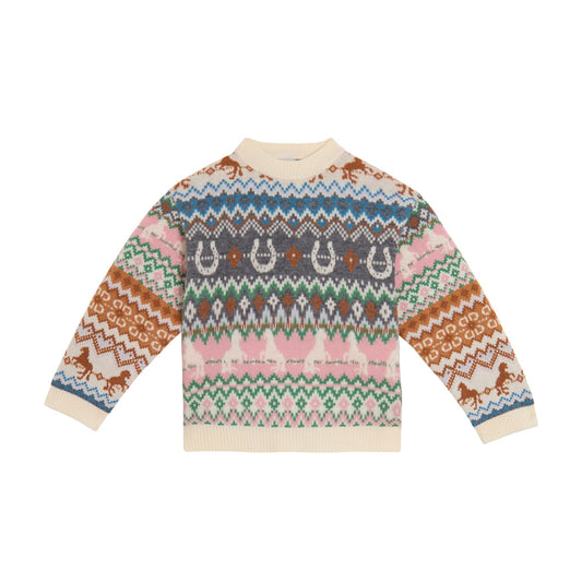 KNITTED SWEATER WITH HORSES