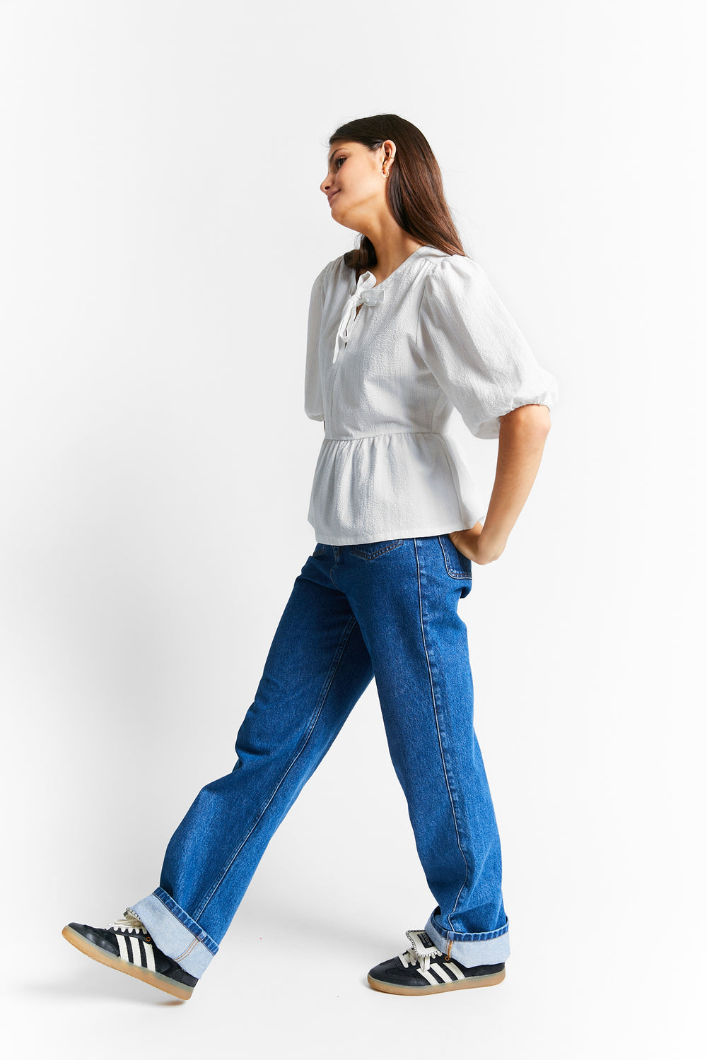 SHORT SLEEVED COTTON TOP