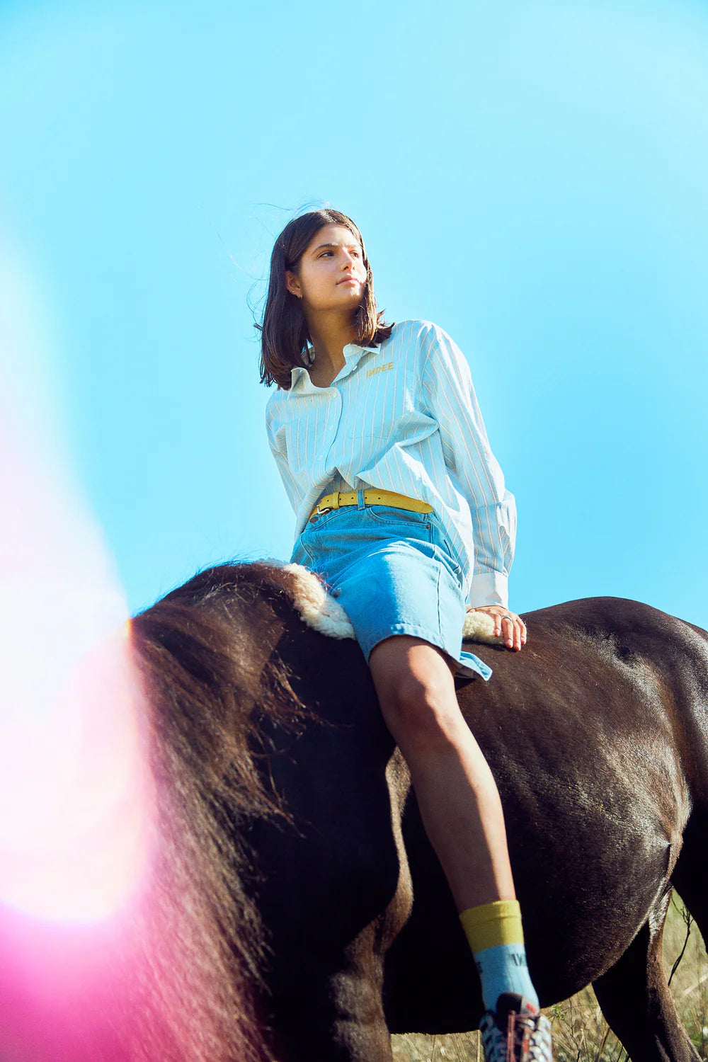 STRIPED SHIRT WITH EMBROIDERY