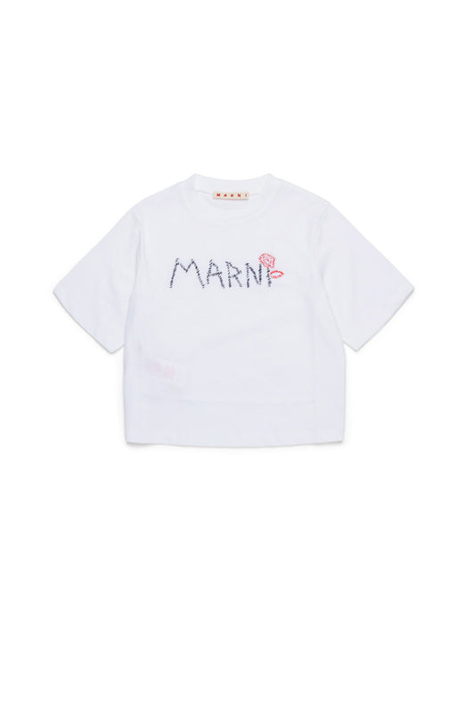 T-SHIRT WITH STITCH LOGO