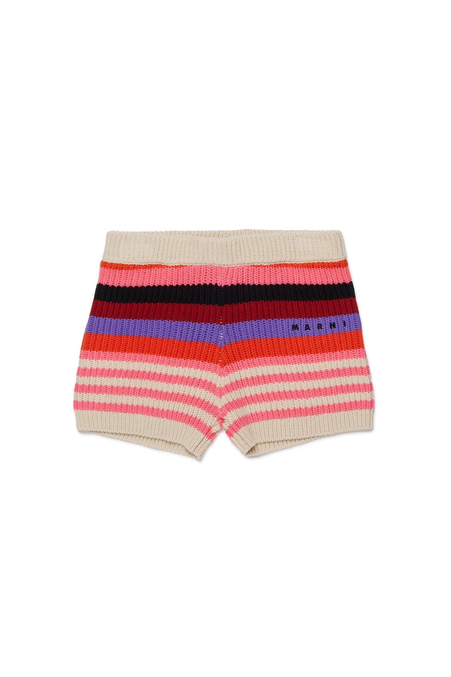 KNITTED STRIPED SHORTS