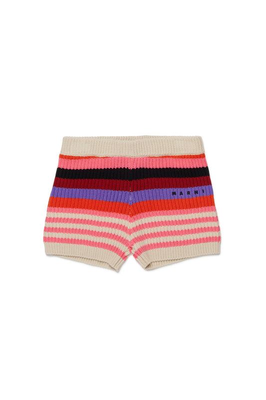 KNITTED STRIPED SHORTS