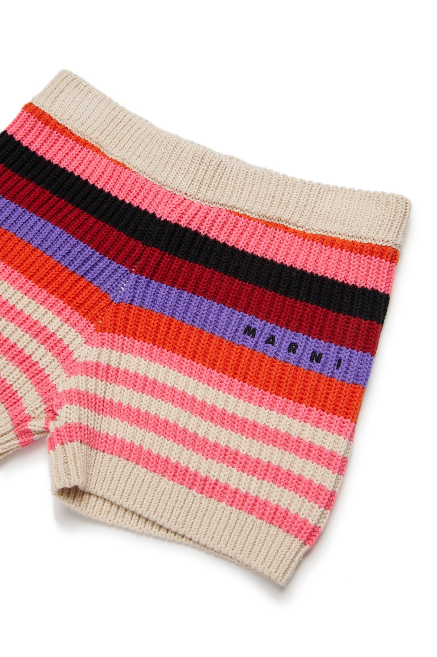 KNITTED STRIPED SHORTS