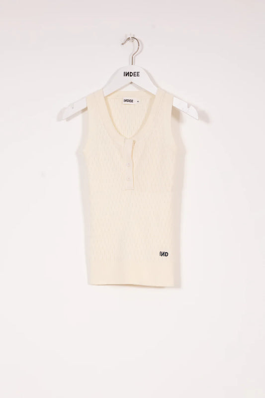 KNITTED TANK TOP ROUND NECK