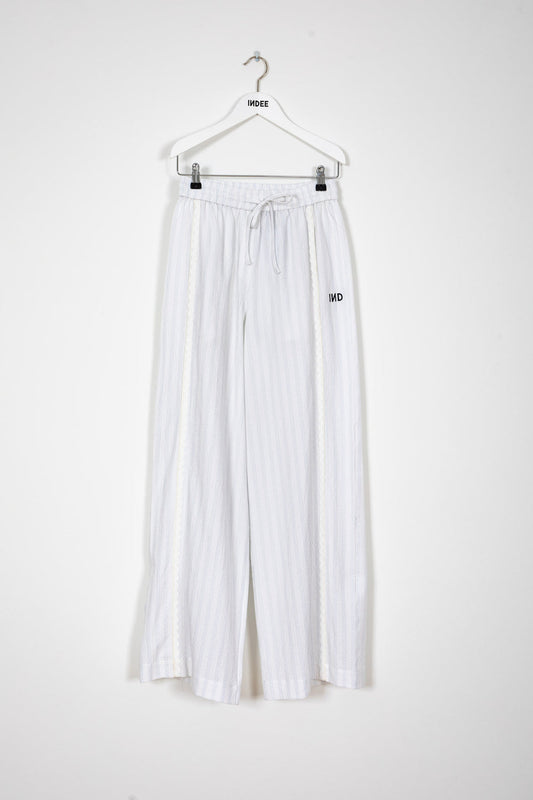 WIDE LEG COTTON TROUSERS