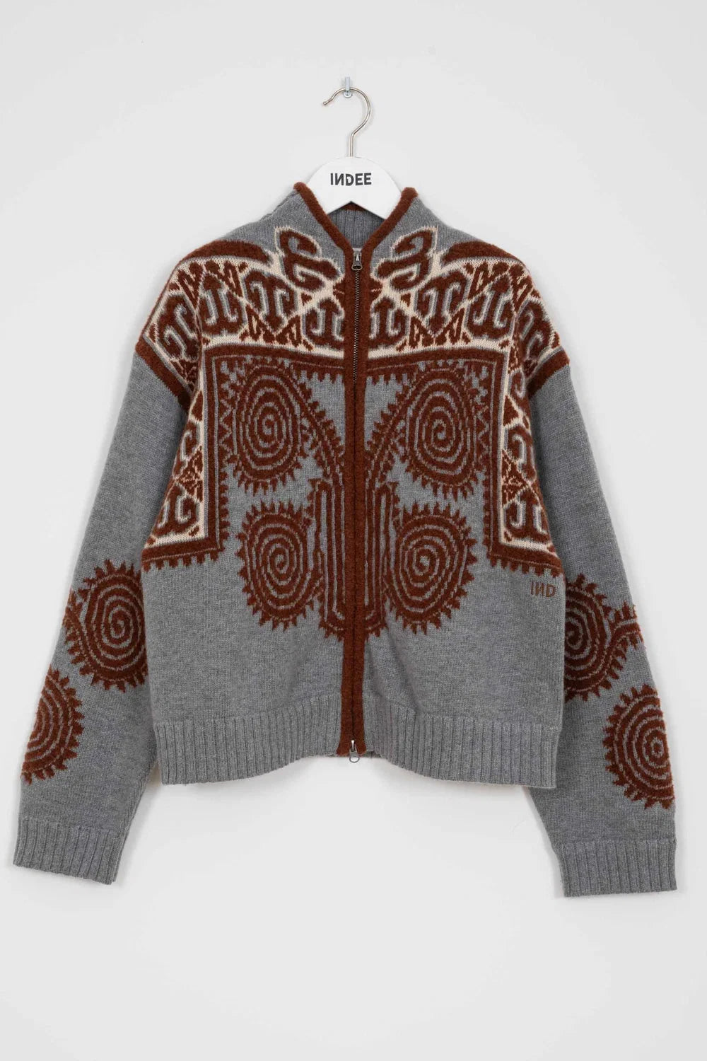EMBROIDERED CARDIGAN WITH ZIPPER