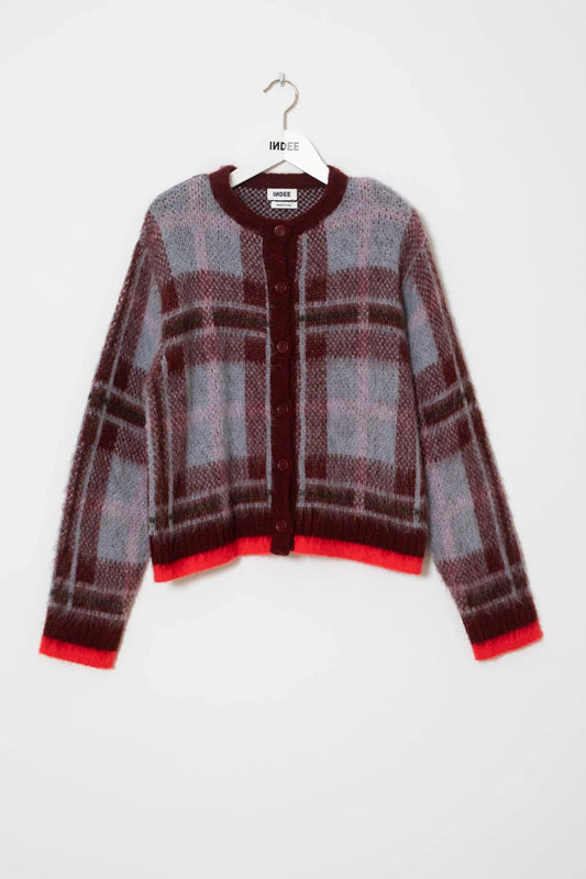 CHECKS PATTERN CARDIGAN