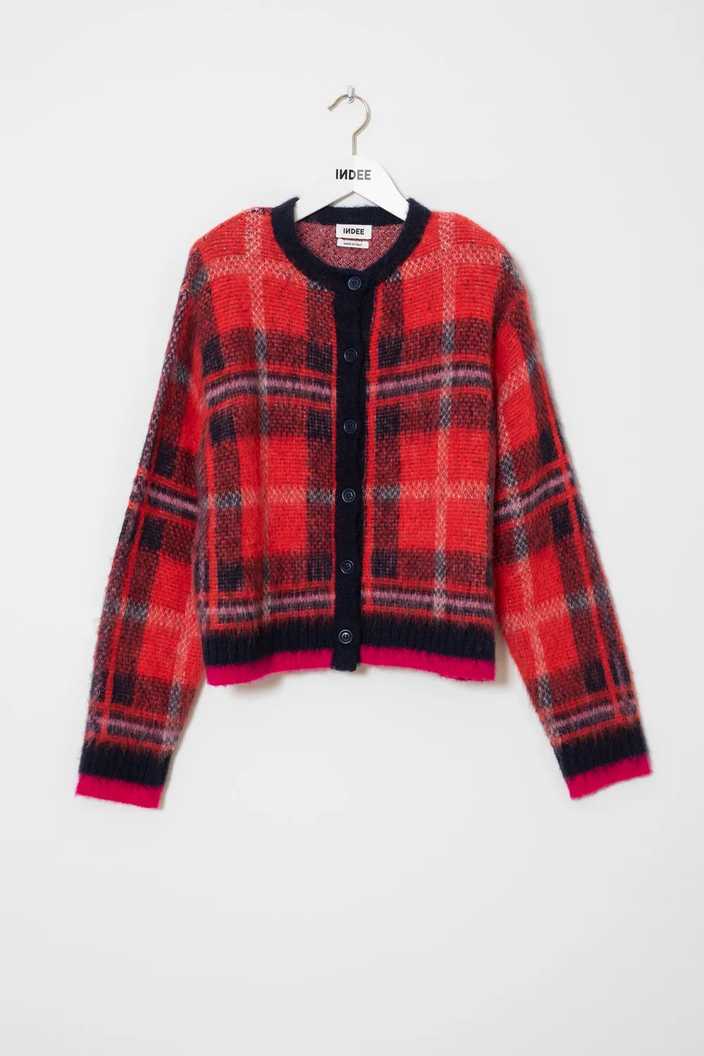 CHECKS PATTERN CARDIGAN