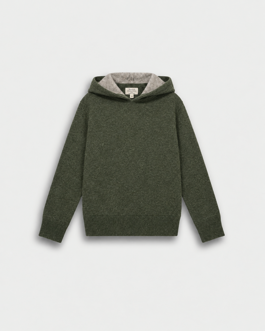 KNITTED CASHMERE BOY HOODIE