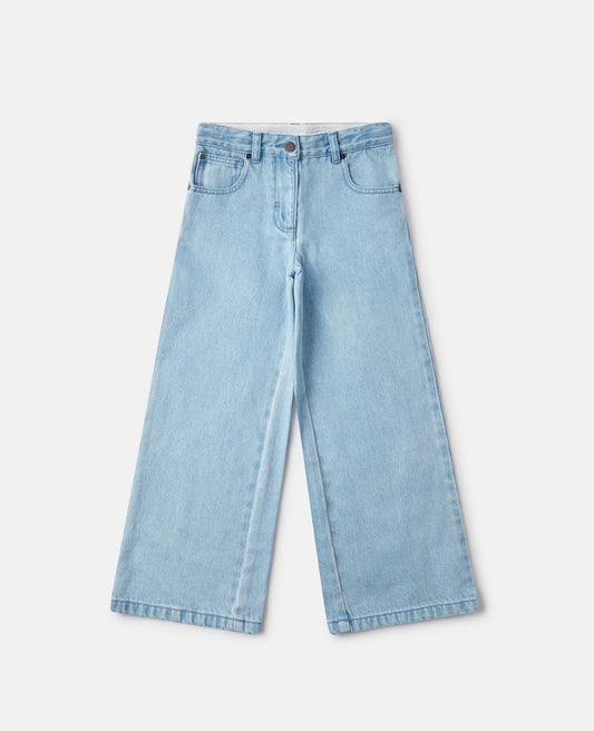 DENIM PANTS HAPPY FLOWERS