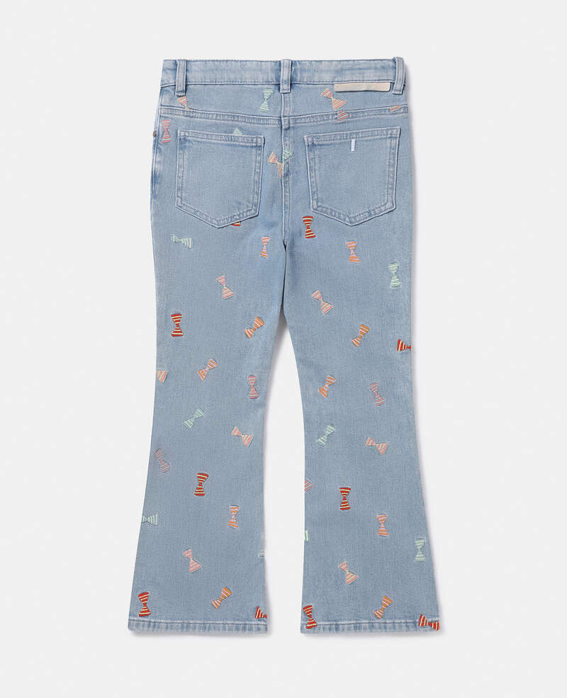 DENIM PANTS WITH BOWS
