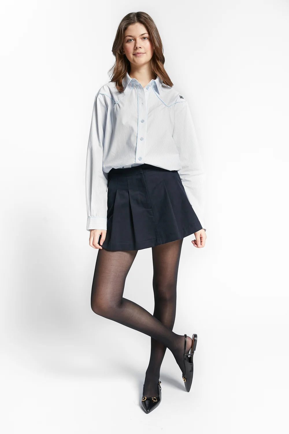 BRUSHED COTTON SHORT-SKIRT