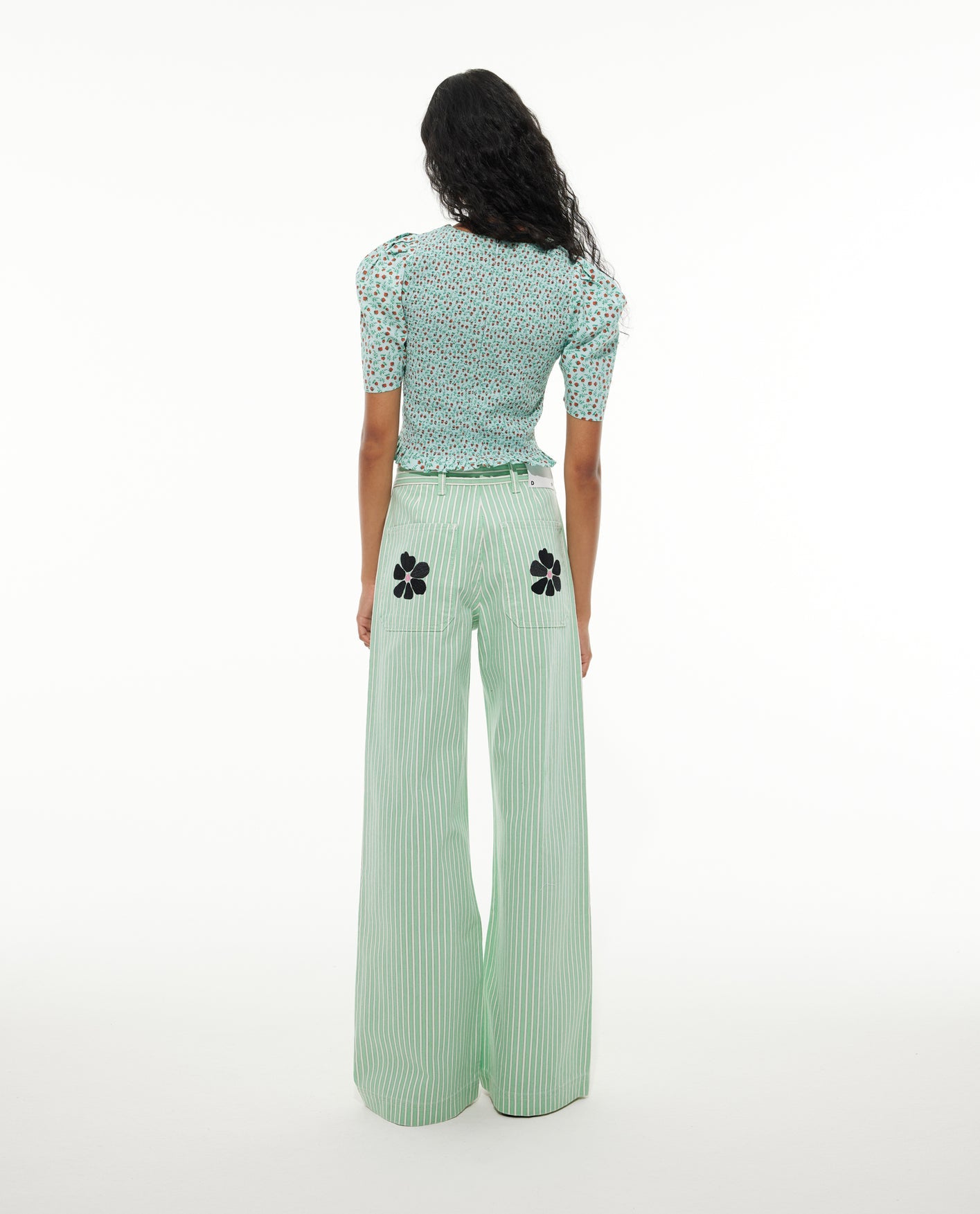 PRINTED POPLIN SMOCK TOP
