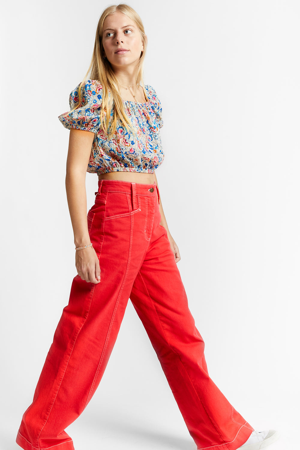 HIGH WAIST WIDE LEG TROUSERS